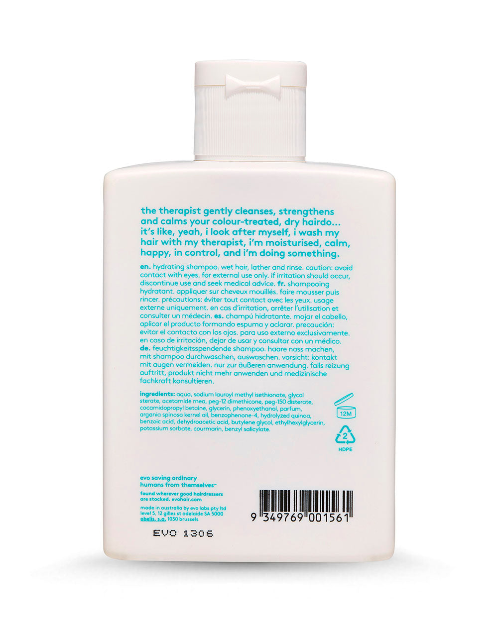 evo The Therapist Hydrating Shampoo 300ml GF