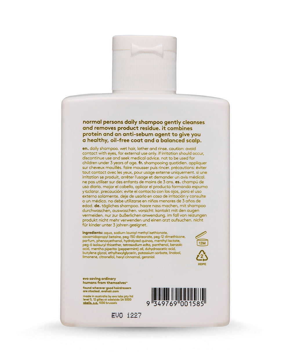 evo Normal Persons Daily Shampoo 300ml - GF