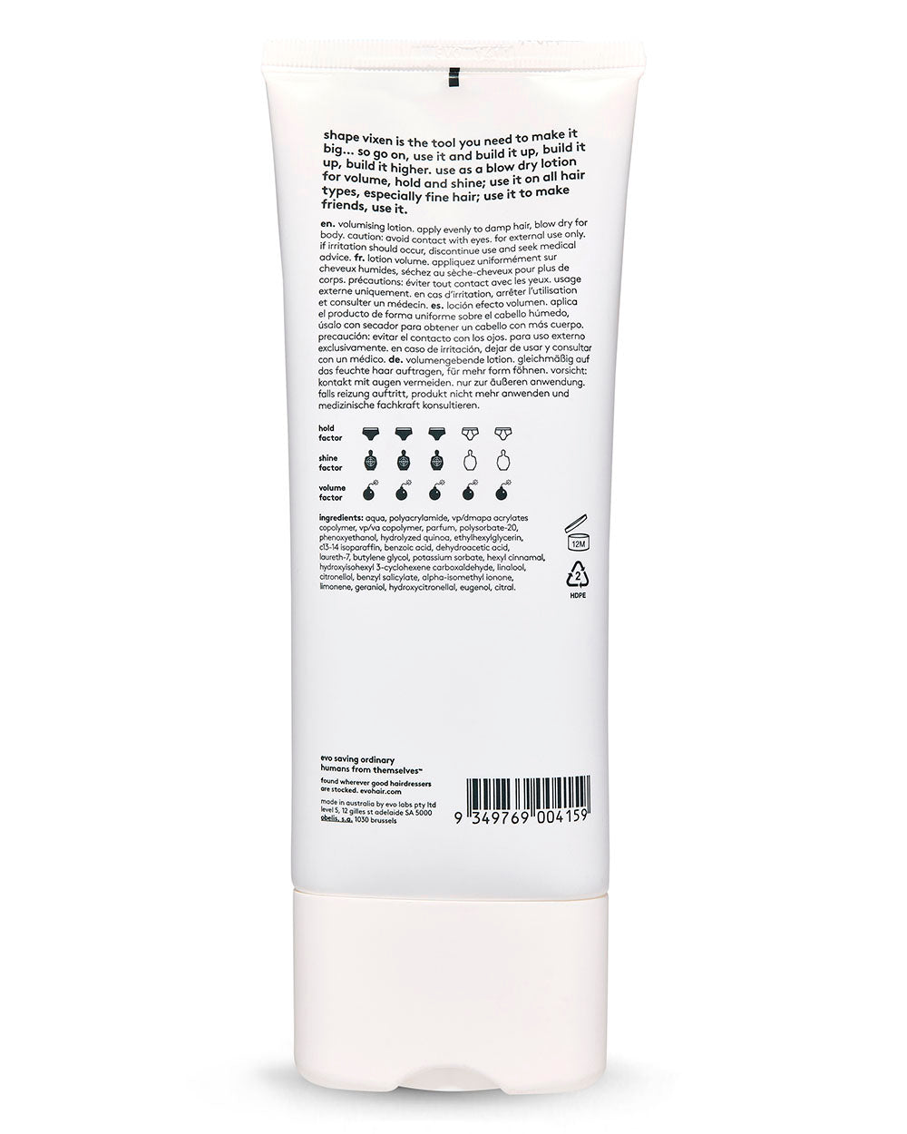 evo Shape Vixen Volumising Lotion 200ml