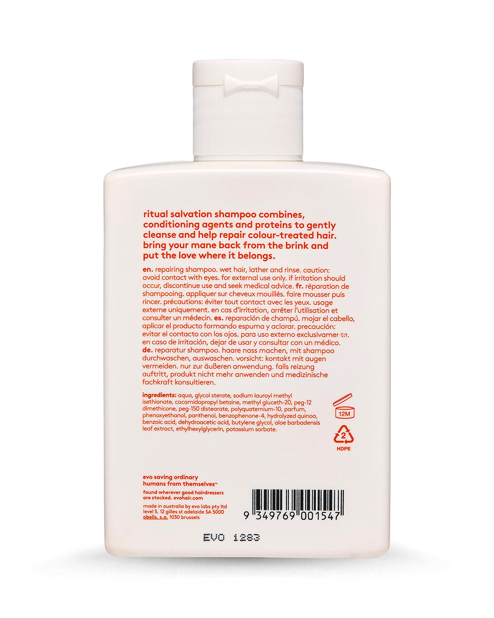 evo Ritual Salvation Repairing Shampoo 300ml - GF